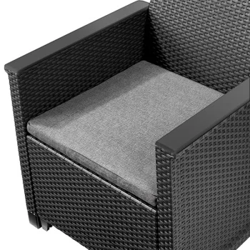 Keter balkonski set Elodie sa box stolom grafit CU 254094-2 Keter balkonski set Elodie sa box stolom grafit CU 254094-2